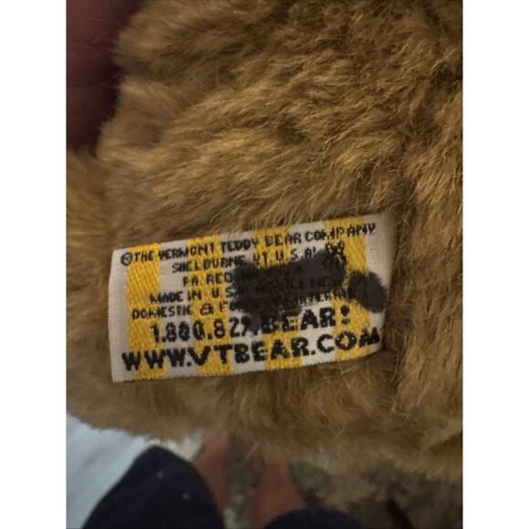 Vintage The Vermont Teddy Bear Company Double Jointed Brown Plush Toy Doll - Picture 5 of 7